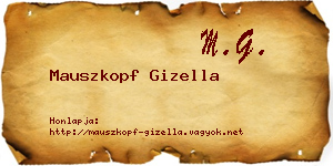 Mauszkopf Gizella névjegykártya