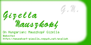 gizella mauszkopf business card